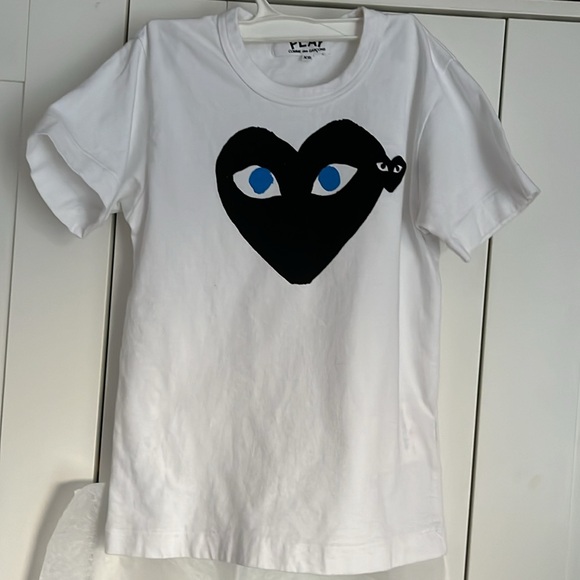Comme des garçons play women printed heart cotton T-shirt size XS exc/ con - Picture 3 of 7